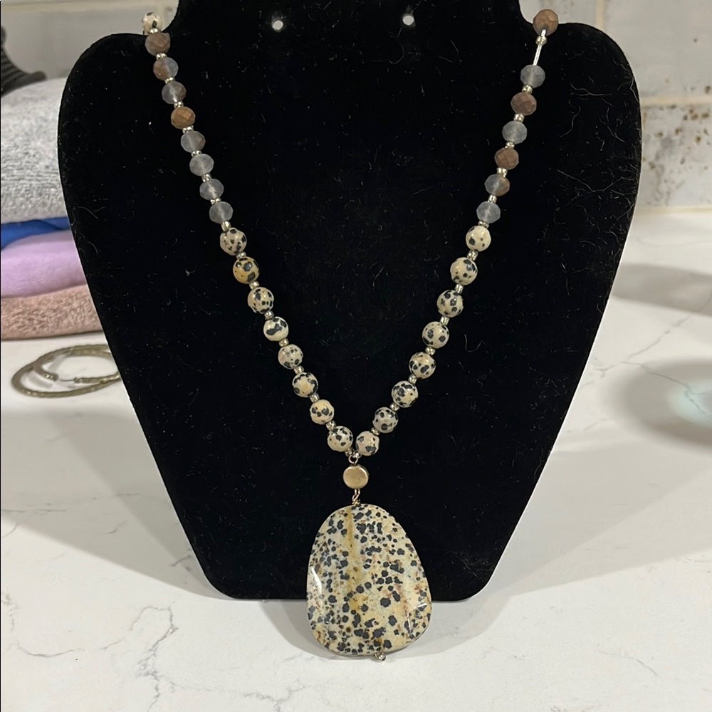 Dalmatian Jasper Beaded Necklace